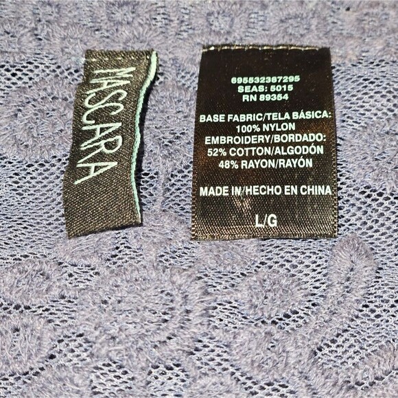 Mascara Large Women's Lace Blue longsleeve top with Tank - Picture 6 of 9